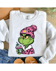 Boujee grinch crewneck graphic sweatshirt